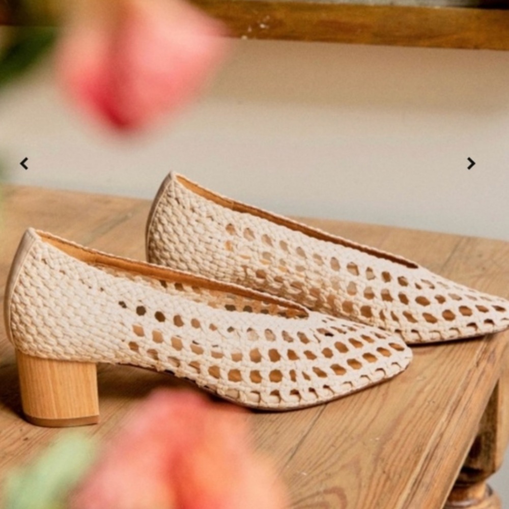 Brand new Sezane Low Court Laura Natural Raffia szFr37 / US 6.5